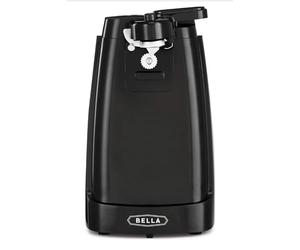 bella Ouvre-boîte électrique, ouvre-boîte automatique, aiguiseur de couteaux et décapsuleur durable, lame en acier inoxydable, rangement du cordon, nettoyage facile, noir