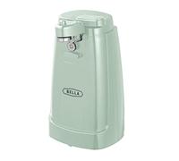 bella Ouvre-boîtes électrique avec aiguiseur de couteaux, ouvre-bocal multifonctions avec levier de coupe amovible et rangement pour le cordon, lame en acier inoxydable, Vert sauge