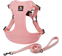BELLA & PAL Ensemble harnais et laisse pour chien - Harnais réglable pour chiot - Gilet anti-traction pour chiens de taille XS/S/M - Maille respirante - Bande réfléchissante, crochet et boucle
