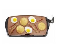 bella Plaque de cuisson électrique et grill plat avec grande surface de cuisson antiadhésive et sonde amovible pour œufs, tortillas, crêpes et plus encore, 26,7 x 50,8 cm, Copper