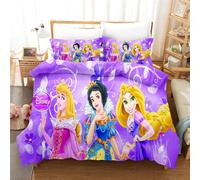 Bella Rapunzel Parure De Lit Pour Enfant En Microfibre Avec Impression Num¿¿Rique D Cendrillon, Housse De Couette Et Taie D'oreiller, Pour Gar?