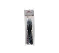 Bella Vida Lot de pinceaux à Ongles Noir 3U, Standard