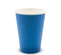 Bella Vita Lot de 25 gobelets en papier + PE de couleur bleue de 200 ml - 7 oz jetables
