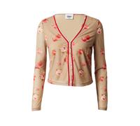 Bella x ABOUT YOU Cardigan 'Sarah' beige foncé / olive / rouge, Taille S