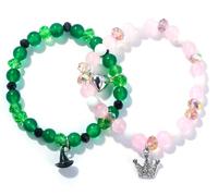 BellaBlend BBF Freundschaftsarmbänder - articles de théâtre et de cinéma: bracelet couronne en strass avec pendentif chapeau de sorcière - bracelets, bijoux, idées cadeaux pour les fans;