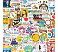 BellaBlend Lot de 200 autocollants d'études sociales pour enseignants, histoire, géographie, économie, anthropologie autocollants en vinyle pour ordinateur portable, gourde, études sociales
