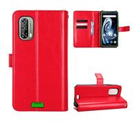 BellaCase Blackview BV7100 Coque [Étui Portefeuille] [Fonction Support] [Slots pour Cartes] [Couverture à Rabat Magnétique] Compatible avec Le Smartphone Blackview BV7100(Rouge)