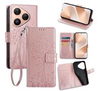 BellaCase Coque Huawei Pura 80 Étui en Cuir Premium Huawei Pura 80 [Emplacements pour Cartes] [Béquille] [Magnétique] Housse pour Huawei Pura 80(Or Rose)