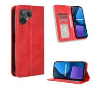 BellaCase Fairphone 5 Coque [Étui Portefeuille] [Fonction Support] [Slots pour Cartes] [Couverture à Rabat Magnétique] Compatible avec Le Smartphone Fairphone 5(Rouge)