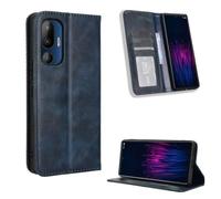 BellaCase HTC U24 Pro Coque [Étui Portefeuille] [Fonction Support] [Slots pour Cartes] [Couverture à Rabat Magnétique] Compatible avec Le Smartphone HTC U24 Pro(Bleu)