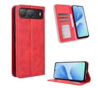 BellaCase Infinix Hot 60i 5G Coque [Étui Portefeuille] [Fonction Support] [Slots pour Cartes] [Couverture à Rabat Magnétique] Compatible avec Le Smartphone Infinix Hot 60i 5G(Rouge)