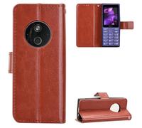 BellaCase Nokia 125 4G 2024/110 4G 2024 Coque, Étui Portefeuille, Marron | Coque Bracket, avec Des Fentes à Cartes, Style Flip, Boîtier Magnétique, Protection Entièrement Fermée