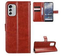 BellaCase Nokia G60 5G Coque [Étui Portefeuille] [Fonction Support] [Slots pour Cartes] [Couverture à Rabat Magnétique] Compatible avec Le Smartphone Nokia G60 5G(Marron)