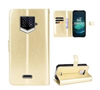 BellaCase Oukitel WP15 Coque [Étui Portefeuille] [Fonction Support] [Slots pour Cartes] [Couverture à Rabat Magnétique] Compatible avec Le Smartphone Oukitel WP15(d'or)