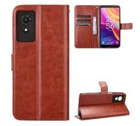 BellaCase TCL 501 4G Coque [Étui Portefeuille] [Fonction Support] [Slots pour Cartes] [Couverture à Rabat Magnétique] Compatible avec Le Smartphone TCL 501 4G(Marron)