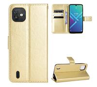BellaCase Wiko Y82 Coque [Étui Portefeuille] [Fonction Support] [Slots pour Cartes] [Couverture à Rabat Magnétique] Compatible avec Le Smartphone Wiko Y82(d'or)