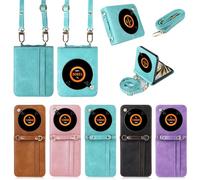 BellaCase ZTE Libero Flip/Nubia Flip Coque [Étui Portefeuille] [Bandoulière] [Fente pour Carte] [Cas Pratique] Compatible avec Le Smartphone ZTE Libero Flip/Nubia Flip(Bleu)