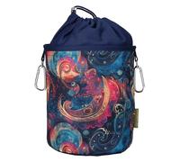 bellaCott Sac à Pinces à Linge Portable Paisley - Ø18 x 31 cm, 100% Coton, avec Cordon et mousquetons, Sac de Rangement pour la Maison, Le Jardin et Le Camping