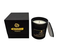 Bellafleur France Bougie Parfumée Artisanale Plaid Douillet, Cire Végétale, Bergamote-Vanille-Fève Tonka, 150g, 50 Heures de Combustion