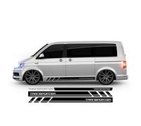 BellaFolia Autocollants de bandes latérales pour Transporter compatibles avec VW T4, T5, T6 et T6.1 Couleur choisissable, Multivan, Bulli - Autocollant latéral 10003.10