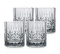 BELLAFORTE Lot de 4 gobelets courts en plastique Tritan incassable, 388,5 g - Myrtle Beach - Verres incassables en cristal taillés à l'ancienne pour fête, cadeau, sans BPA, passent au lave-vaisselle,