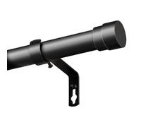 BellaHills Barre Rideau Extensible Noir,76-269cm,Diamètre du tuyau 25mm,Charge Max 20kg Pour Rideaux Lourds/Légers