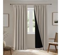 BellaHills Double Rideau Isolation Maximal - Confidentialité et Économies d'Énergie Garanties - Naturel, 140x240 cm (lxH)