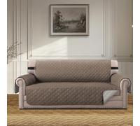 BellaHills Housse Canapé 3 Places,Protection canapé Grande,Protection Canapé Animaux,avec Poches Latérales,Accoudoirs,Taupe