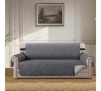 BellaHills Housse Canapé 3 Places,Protection canapé Grande,Protection Canapé Animaux,avec Poches Latérales,Accoudoirs,Gris