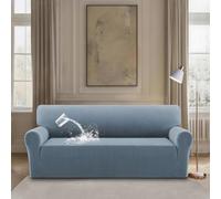 BellaHills Housse Canapé Large 2 Places, Housse Extensible Lavable, Siège Imperméable,Protection Animaux,Bleu Gris