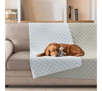 BellaHills Housse de canapé 100% imperméable,Couvre Sofa Chien 208x259CM - Housse Lavable, Antidérapante et Résistante,Chêne Blanc