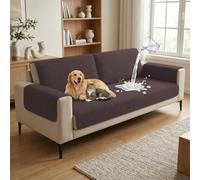 BellaHills Housse De Canapé 2 Places,Plaid Canapé Imperméable Antidérapant, Protection Canapé pour Animaux,90×120 cm,Marron