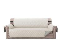 BellaHills Housse de canapé 4 places résistante à l'eau - Housse de protection pour meubles pour animaux de compagnie/enfants, douce, épaisse, matelassée, sécurisée, avec sangle antidérapante (canapé