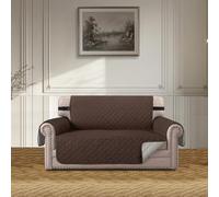 BellaHills Housse de canapé,Housse de Protection Canapé,Imperméable,Canape 2 Places,avec Accoudoirs,Brun