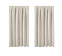 BellaHills Lot de 2 rideaux occultants à isolation thermique pour fenêtre, Beige élégant, W66" x D54"