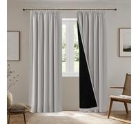 BellaHills Lot de 2 Rideaux Occultants Beige Naturel - Isolation Lumière UV et Thermique - Décoration Moderne pour Intérieur, 140x240 cm