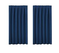 BellaHills Lot de 2 rideaux occultants doux ultra épais et extra longs à isolation thermique pour chambre à coucher Bleu marine 168 x 137 cm