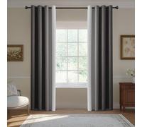 BellaHills Rideaux Épais à Œillets 140x175 cm,Lot de 2 Isolation Thermique Anti UV, pour Salon Chambre,Gris