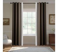 BellaHills Rideaux Épais Thermiques 140x145 cm,Anti Chaleur, Anti Lumière pour Chambre ou Salon, 2 Panneaux Marron