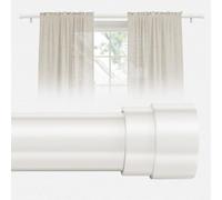 BellaHills Tringle à Rideau,Blanc Mat 76-190cm, 2 Pièces,Extensible,Diamètre du tuyau 25mm,Support Réglable pour Tout Type de Fenêtre