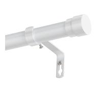 BellaHills Tringle à Rideau Extensible,Blanc 76-190cm,Support Fixation Murale en Diamètre du tuyau 25mm - Installation par PerçagePour Salon/Chambre