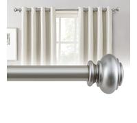 BellaHills Tringle à Rideaux, 76-150cm Tringle à Rideau Extensible avec Bouton Cap, Support de Fixation Inclus, Ø25mm en Acier Inoxydable Réglable,Nickelé