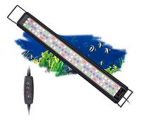 BELLALICHT Éclairage Aquarium Acrylonitrile butadiène styrène, Rampe LED d’Aquarium Spectre Complet avec Contrôleur, 10 Niveaux de Luminosité Réglables, Minuterie réglable 6/10/12 Heures.