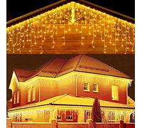 BELLALICHT Guirlande Lumineuse 5/10/15m, Rideau Lumineux LED string light IP44 étanche 8 modes Eclairages pour décoration Fenêtre Noël Anniversaire Mariage Fête Patio (5M)