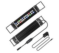 BELLALICHT LED Minuterie Lampe d'aquarium, Rampe LED Aquarium RGBW Lumière avec Gradateur intégré, Dimmable 10 niveaux de luminosité IP66 étanche Éclairage pour Aquariophilie
