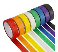 BELLALICHT Lot de 8 rouleaux de ruban washi - Motif arc-en-ciel - Décoratif - Pour enfants - Inscriptible - Pour planificateur, scrapbooking, étudiants, bricolage, scrapbooking, artisanat (10 m x 25