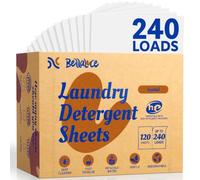 BellaLuce Lessive en Feuilles Bois de Santal, 120 Feuilles, 240 Lavages