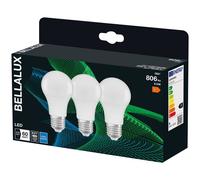 BELLALUX Lampe à LED, E27-base, optique dépolie,Blanc froid (4000K), 806 Lumen, Remplacement de la traditionnelle 60W-Ampoules 3-Pack