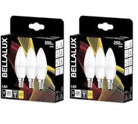 Bellalux Lampe à LED, culot E14, blanc chaud (2700K), dépolie, forme bougie, en remplacement d'une ampoule classique de 25W, paquet double, Givrée (Lot de 2)
