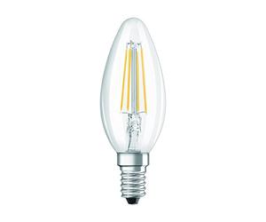 BELLALUX Lampe à LED, culot E14, Blanc froid (4000K), Filament clair, Forme de bougie, Remplacement d'une ampoule classique de 40W, 1-pack